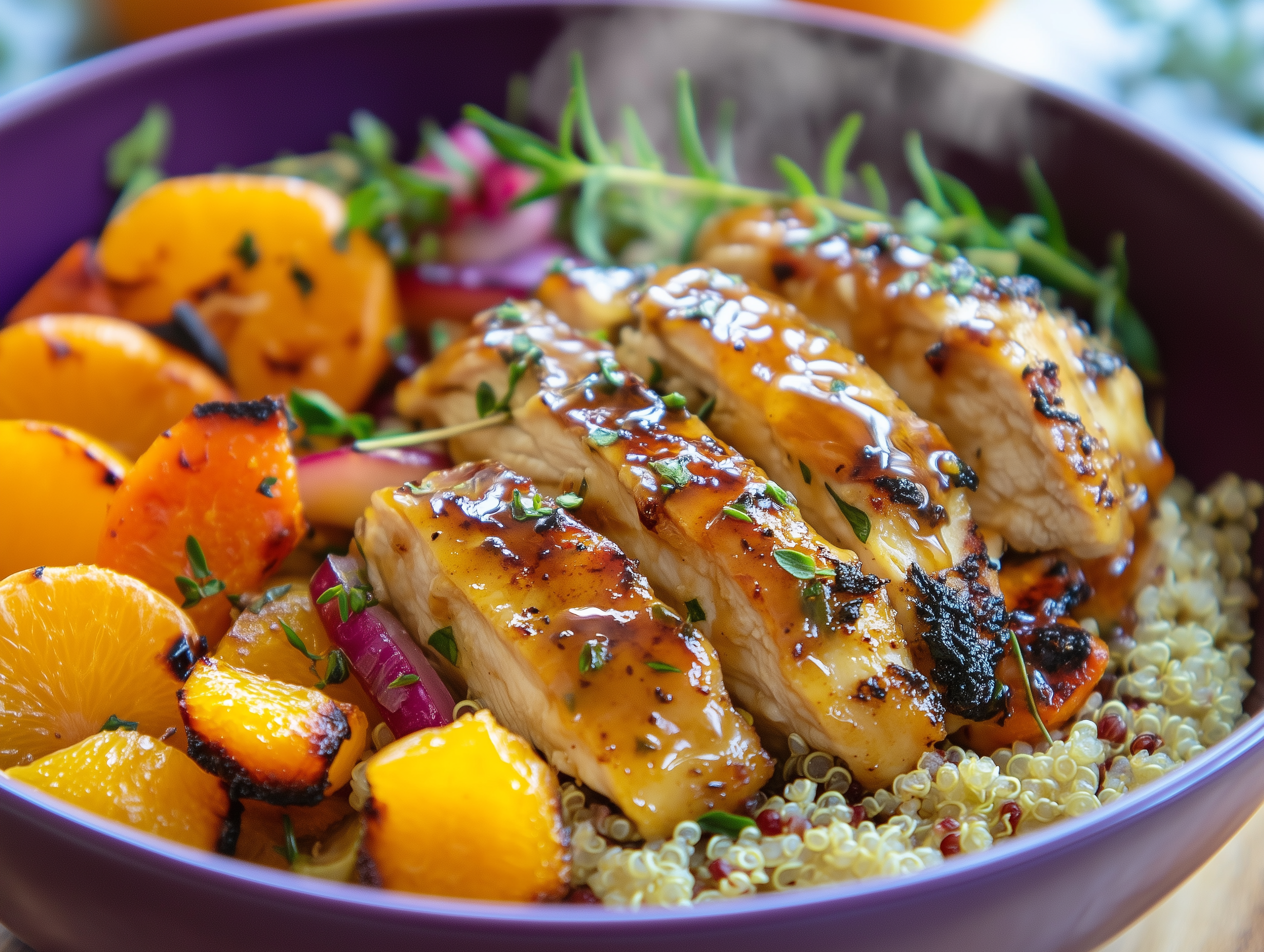 Honey Glazed Chicken Bowl