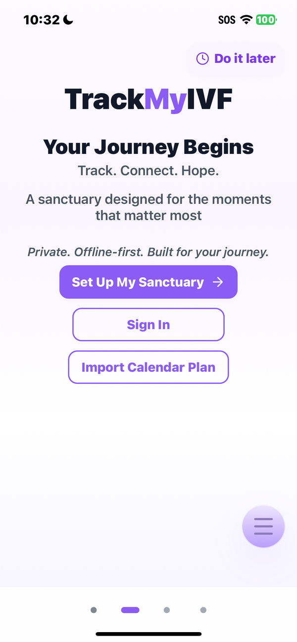 App Sign In Welcome Screen